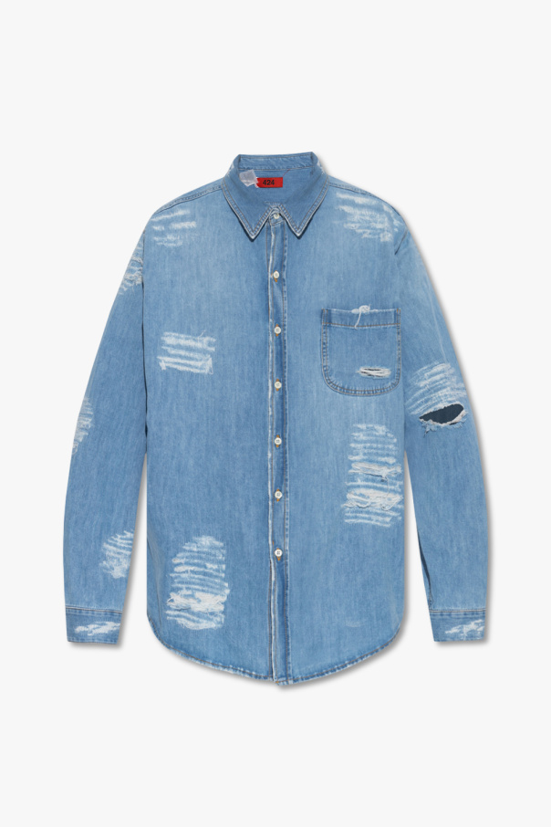 424 Moncler crinkled-effect padded jacket