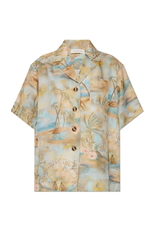 Oversize shirt with print od Zimmermann