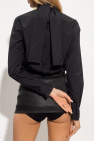 long-sleeve silk shirt Weiß Shirt with tie neck