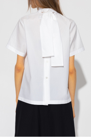 Comme des Garçons Ninomiya Cotton shirt with tie detail