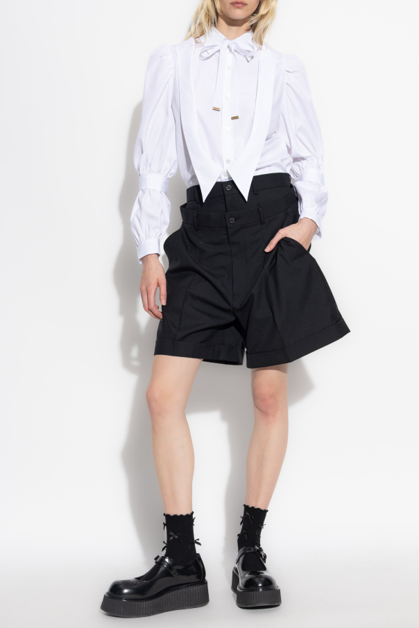 Comme des Garçons Noir Kei Ninomiya Blouse with puff sleeves