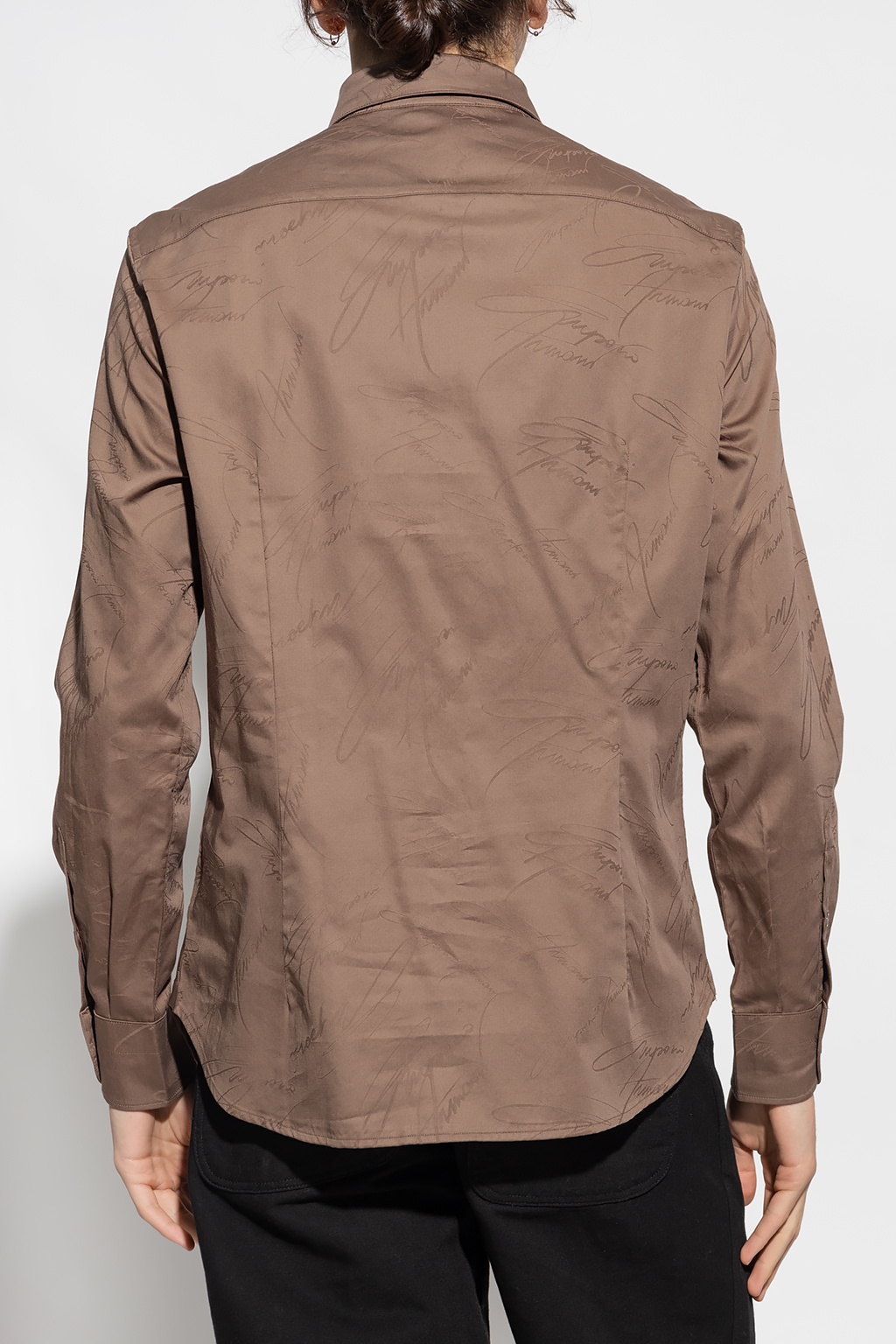 Buy EMPORIO ARMANI Cotton Regular Fit Shirt, Brown Color Men