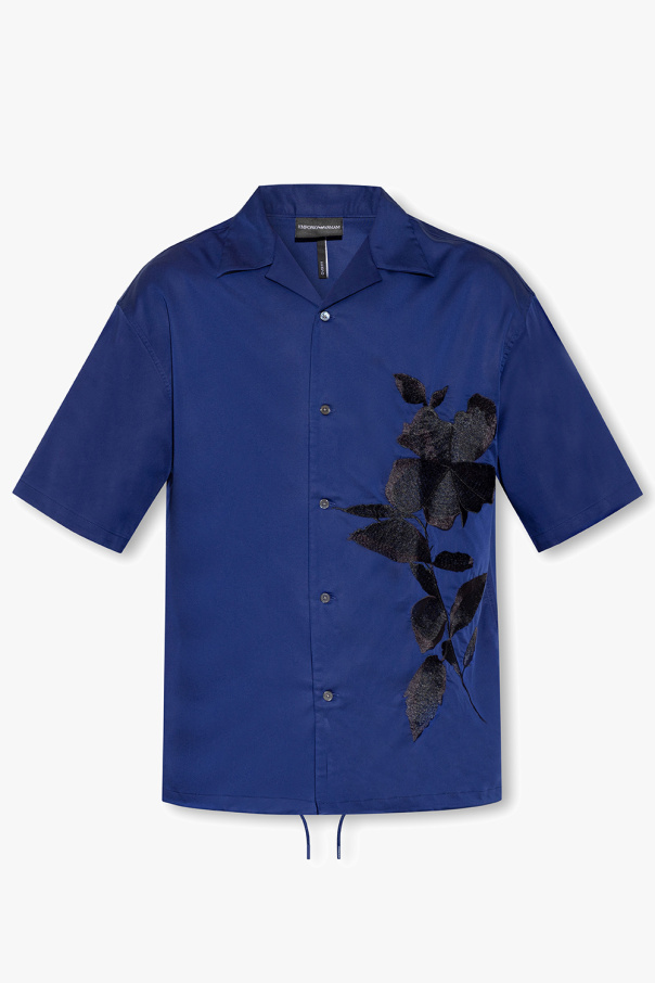 Emporio Armani Emporio Armani Kids Boy's Blue Cotton Sweatshirt With Logo Print