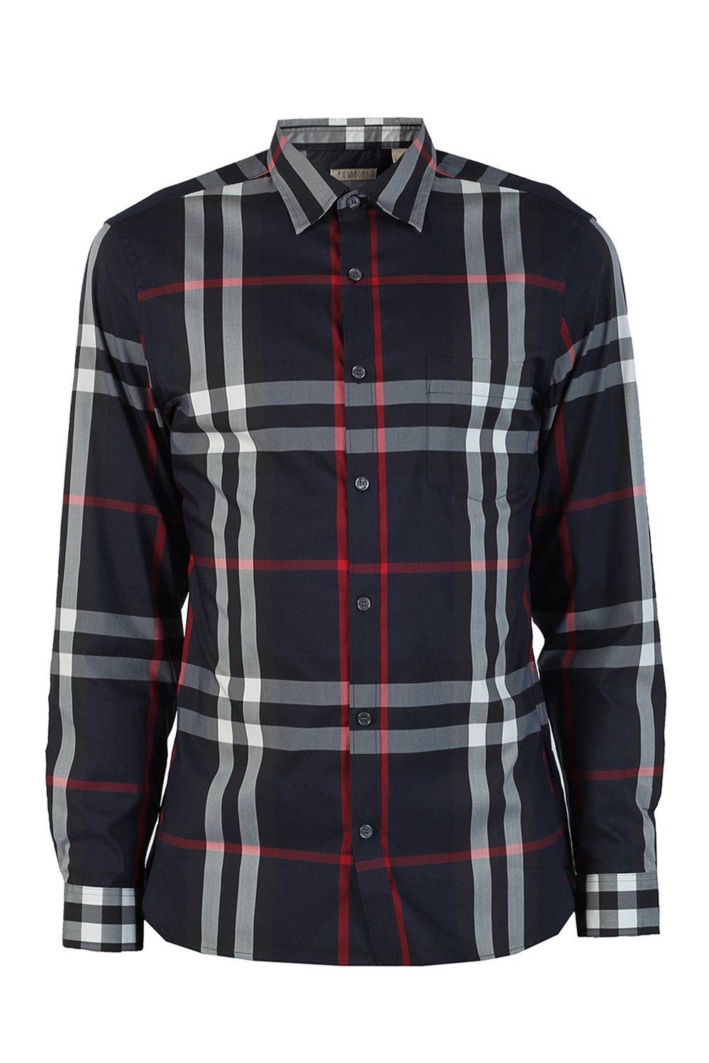 Navy blue Checked shirt Burberry - Vitkac France