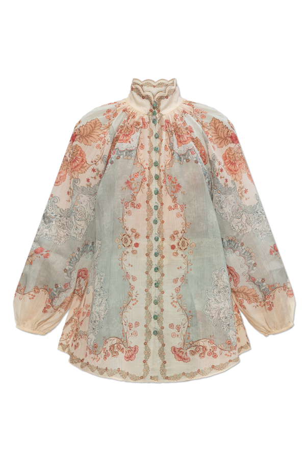 Shirt with floral motif od Zimmermann