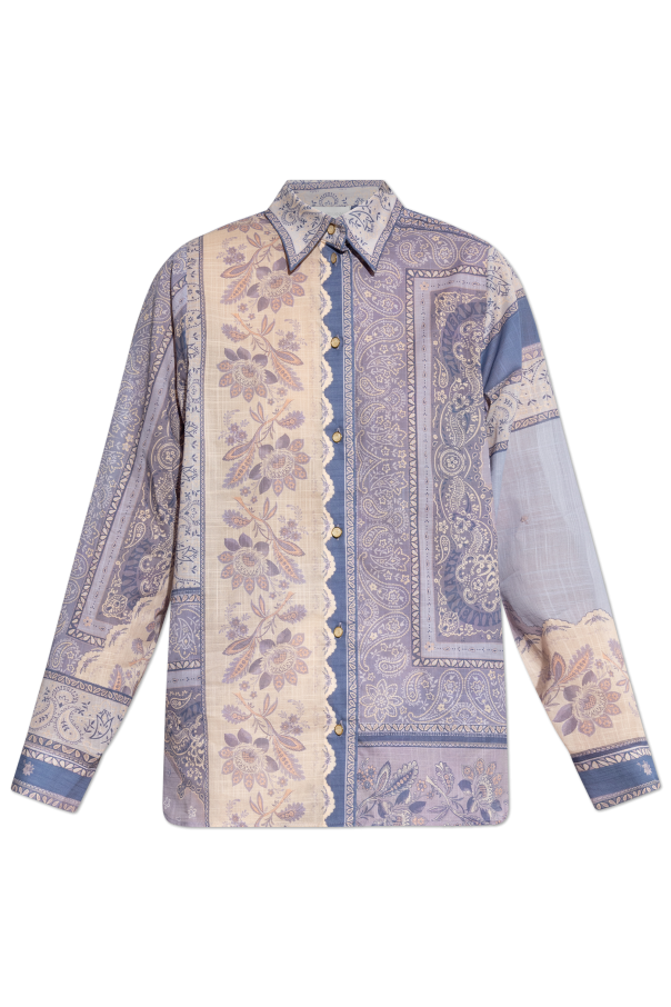 Shirt with decorative print od Zimmermann