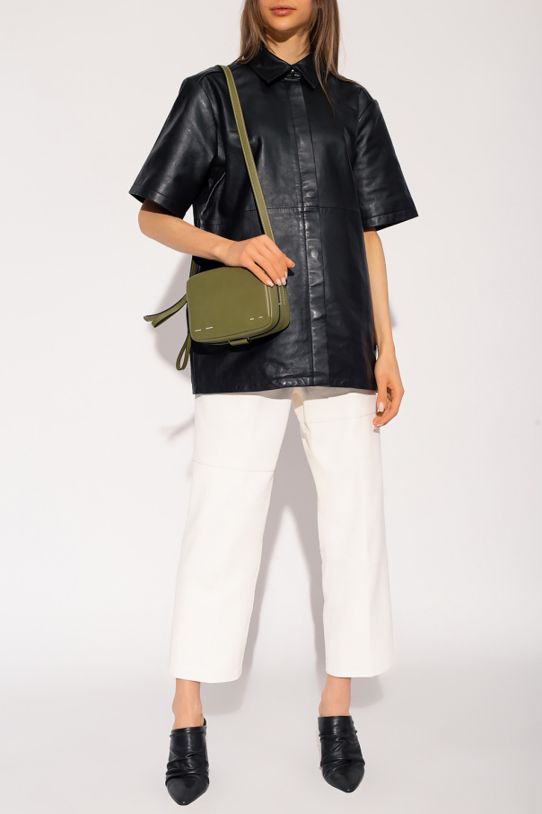 Birgitte Herskind ‘Kaleed’ short-sleeved leather shirt