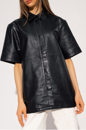HERSKIND ‘Kaleed’ short-sleeved leather shirt
