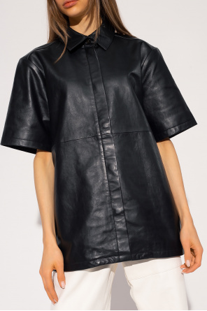 Birgitte Herskind ‘Kaleed’ short-sleeved leather Locker shirt