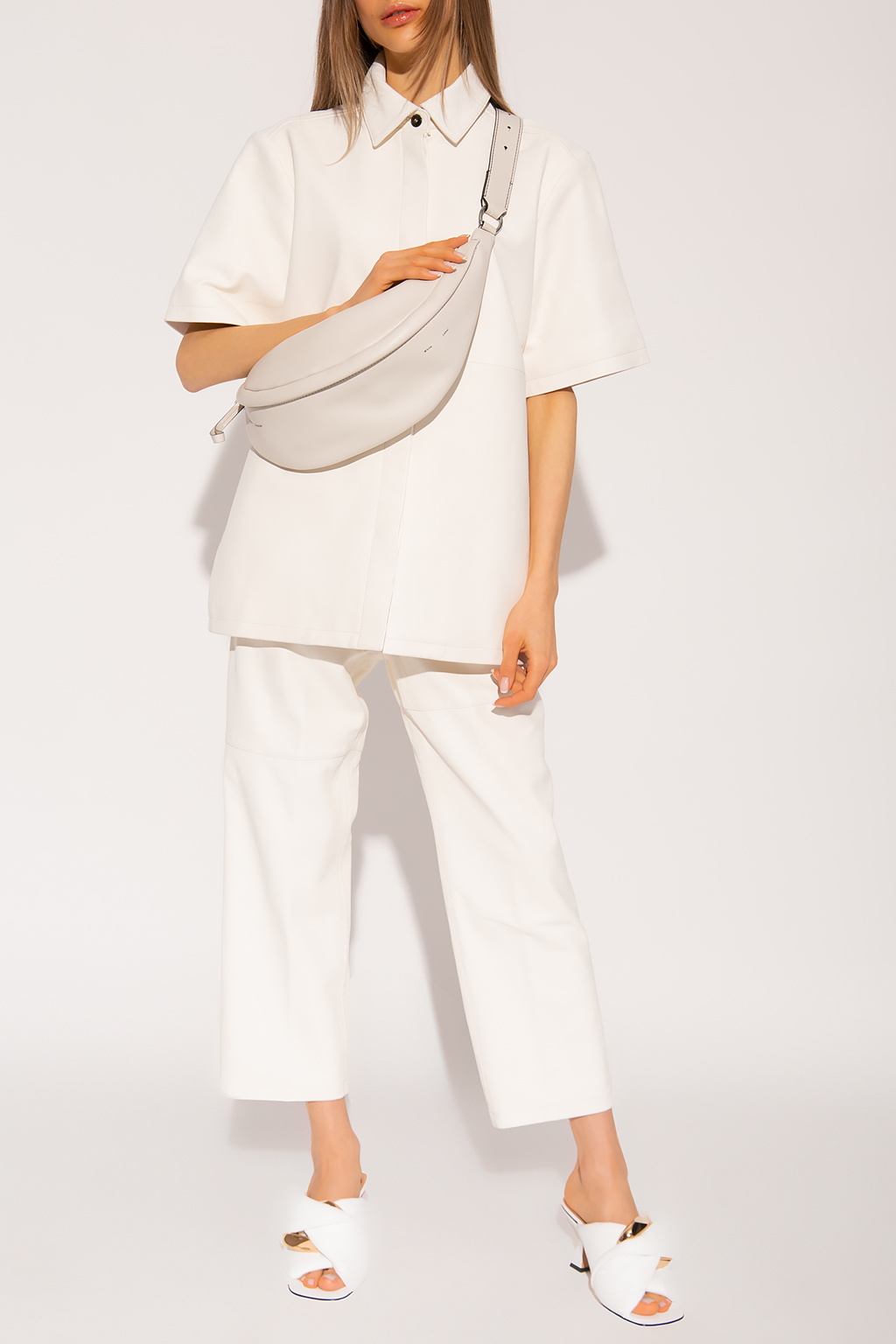 Birgitte Herskind ‘Kaleed’ short-sleeved leather shirt