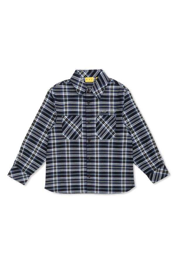 Check patterned shirt od Off-White Kids