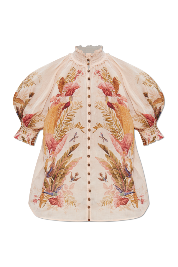 Shirt with floral motif od Zimmermann