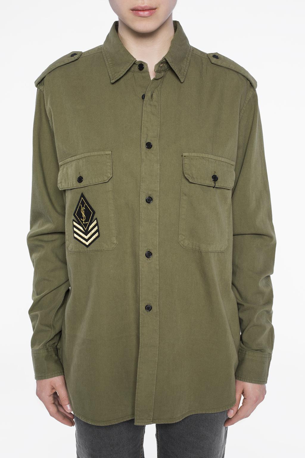 saint laurent military shirt