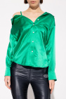 T by Alexander Wang Asymmetrical logo-print shirt