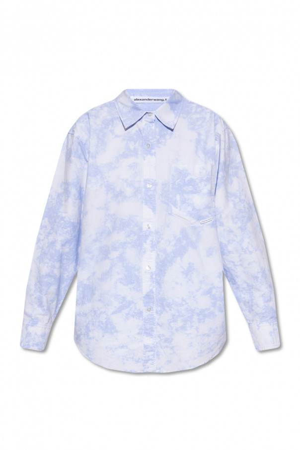 T by Alexander Wang chambray badge shirt