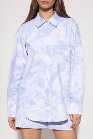 T by Alexander Wang chambray badge shirt