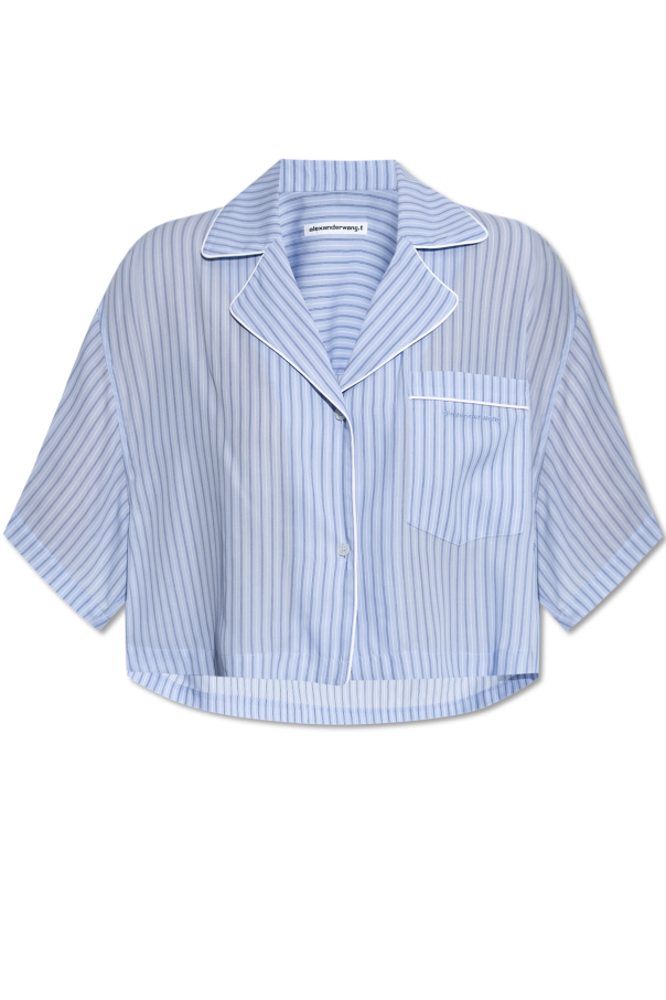 Loose-fit shirt with a striped pattern od T by Alexander Wang