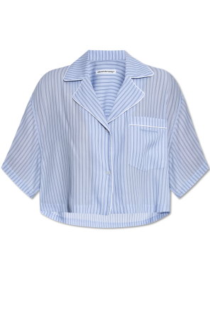Loose-fit shirt with a striped pattern