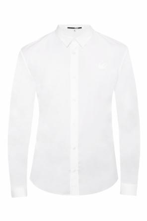 Shirt with a swallow motif application, zdjęcie 1 Shirt with a swallow motif application od McQ Alexander McQueen