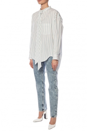 Asymmetrical shirt with logo od Balenciaga