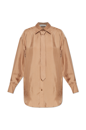 Jedwabna koszula o luźnym kroju