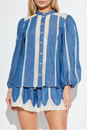 Zimmermann Denim shirt with lace trim
