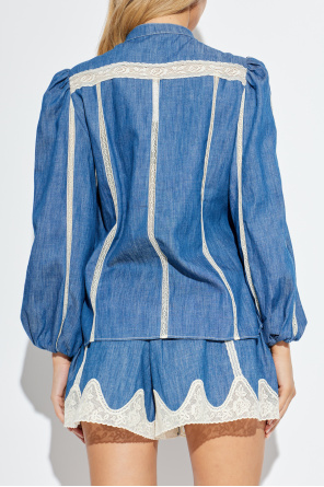 Zimmermann Denim shirt with lace trim