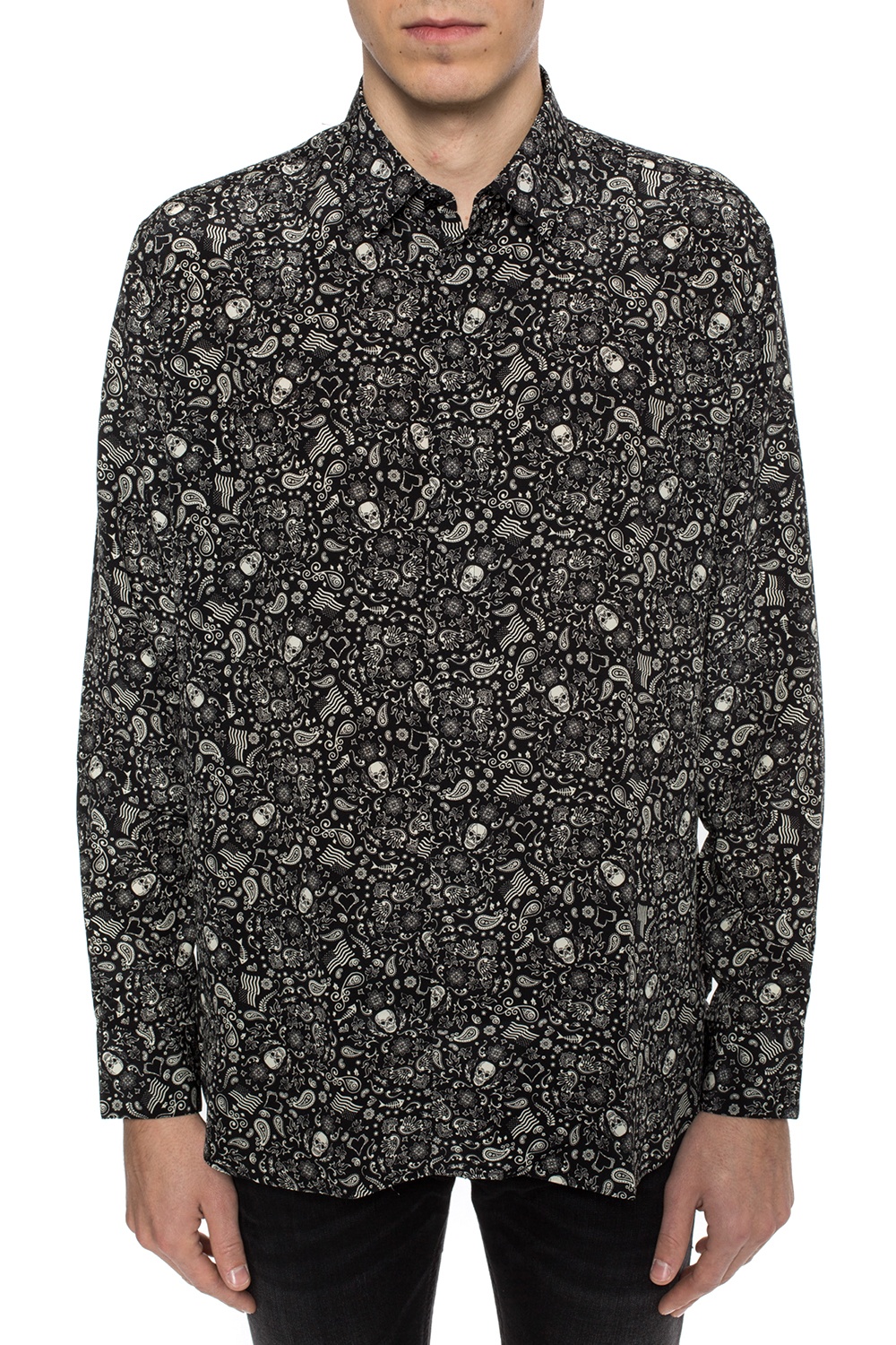 Skull motif shirt Saint Laurent 