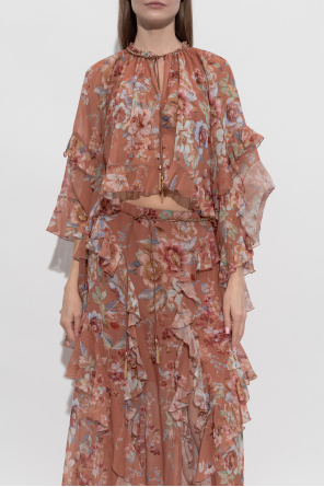 Zimmermann Top with a floral motif