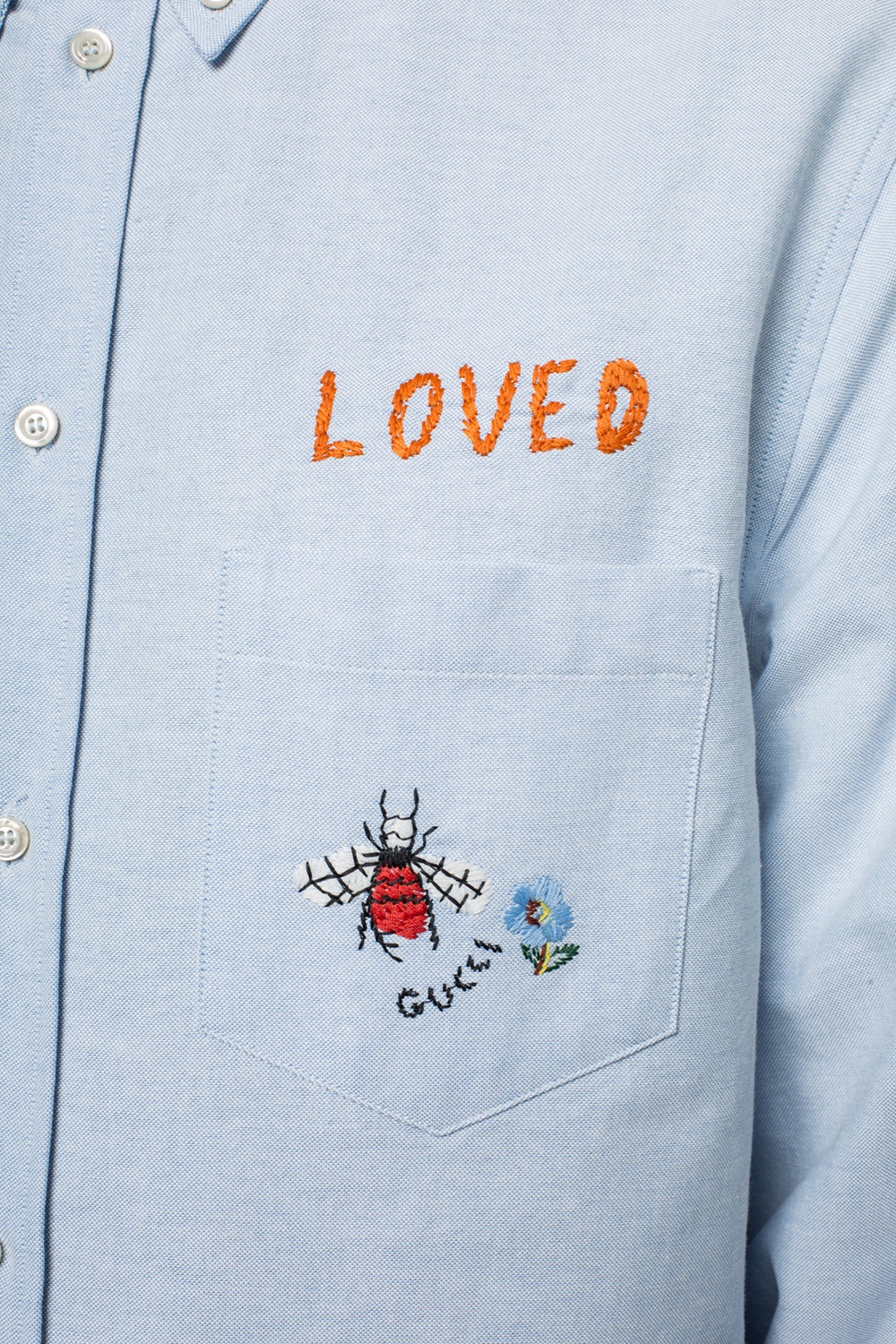 gucci embroidered shirt