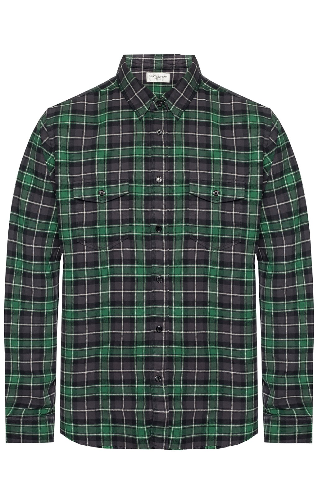 saint laurent checked shirt