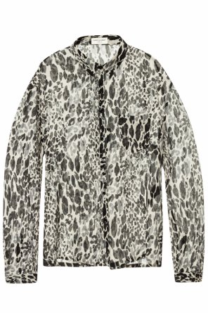Saint Laurent camouflage-print hooded coat