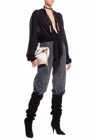 Koszula z cekinami od Saint Laurent