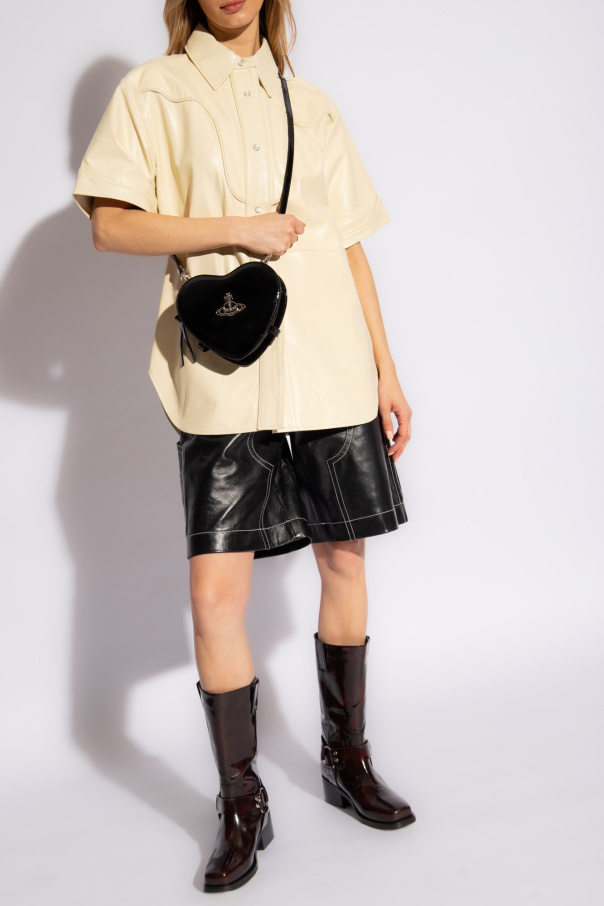 STAND STUDIO ‘Saloon’ relaxed-fitting leather shirt