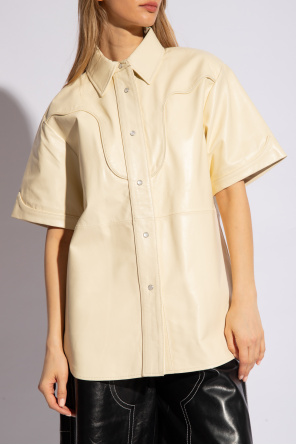STAND STUDIO ‘Saloon’ relaxed-fitting leather shirt