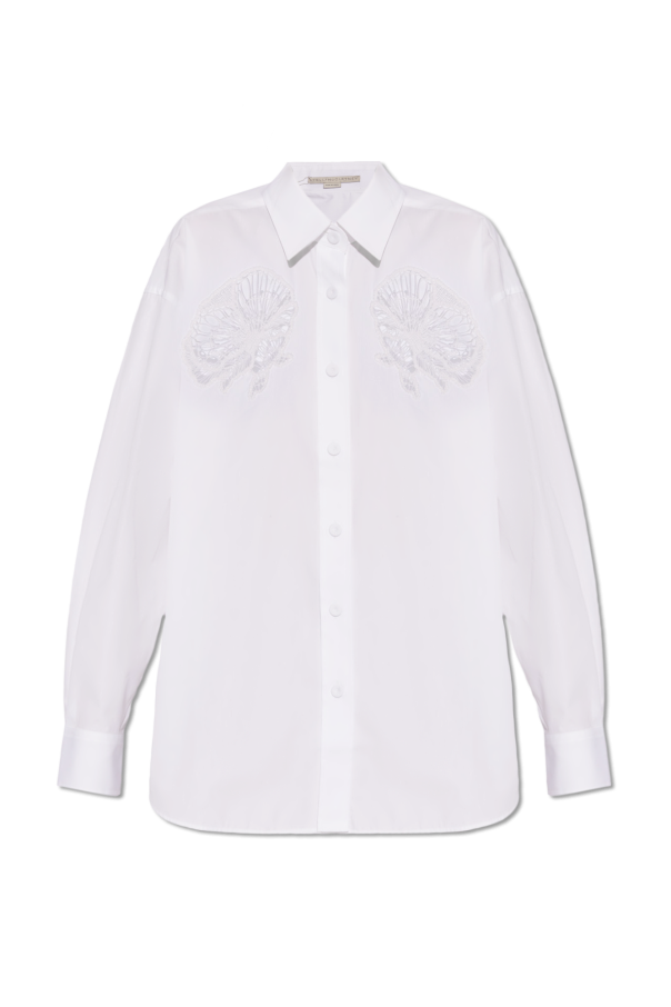 Stella McCartney Cotton shirt with motif of flowers