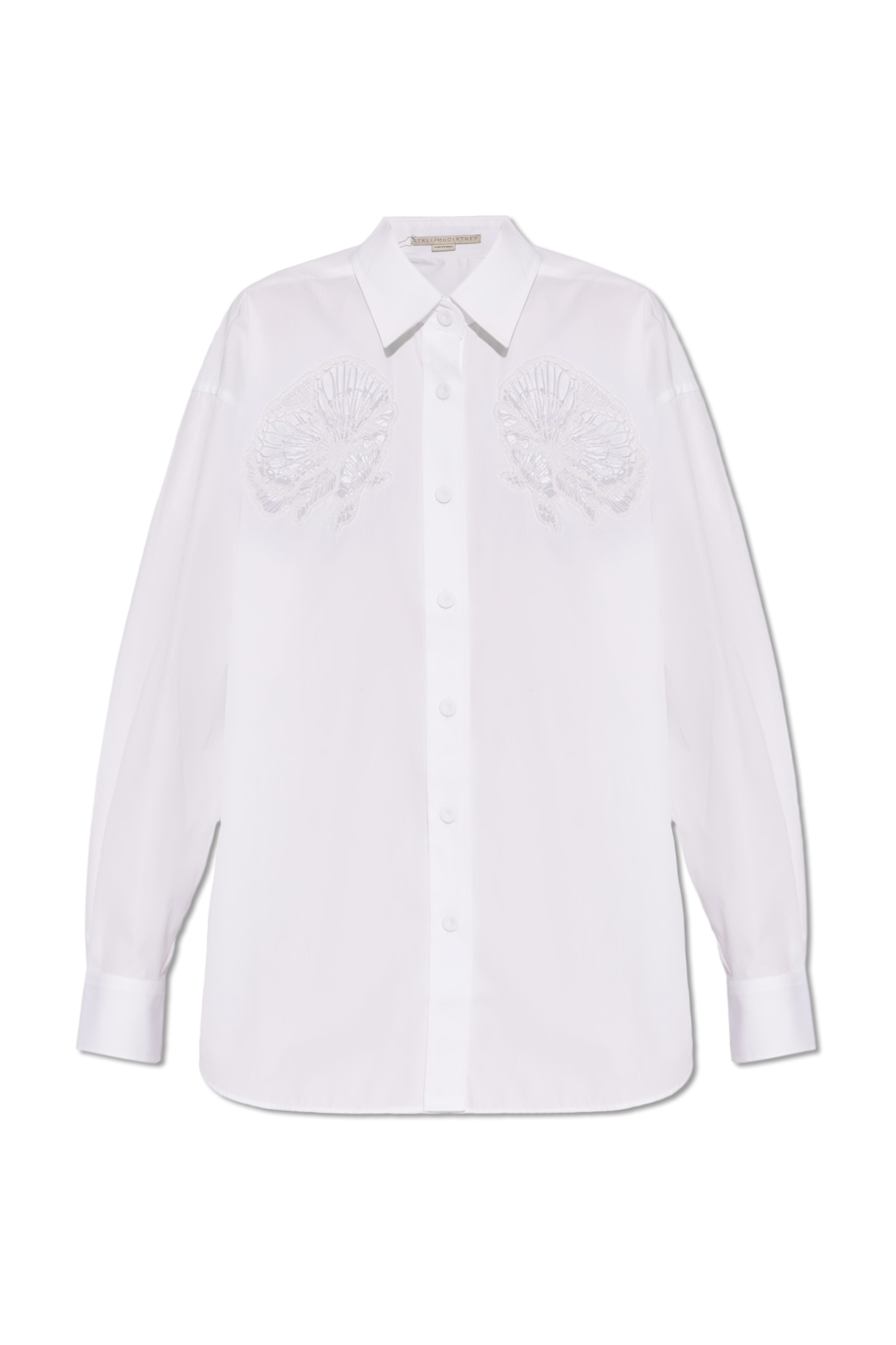 White Cotton shirt with motif of flowers Stella McCartney - Vitkac