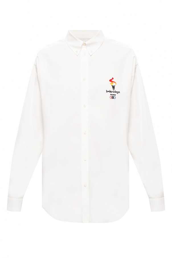 Balenciaga Logo-embroidered shirt