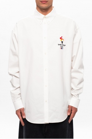 Balenciaga Logo-embroidered shirt