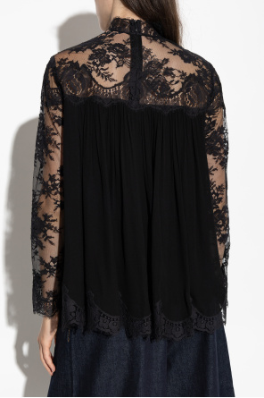 Zimmermann Top con inserciones de encaje