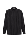 Saint Laurent BLACK Monogrammed silk shirt