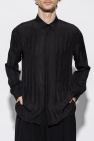 Saint Laurent BLACK Monogrammed silk shirt