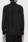 Saint Laurent BLACK Monogrammed silk shirt