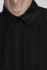 Saint Laurent BLACK Monogrammed silk shirt