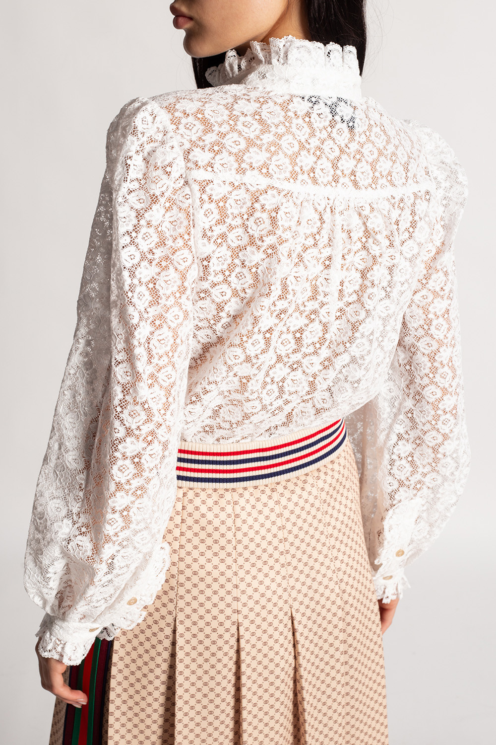 Gucci Lace shirt with high neck