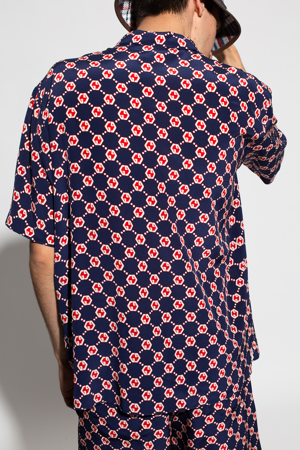 Gucci Silk shirt with logo, Men's Clothing