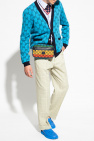 Gucci GUCCI Abbey GG Canvas Leather Shoulder Bag Black 130738