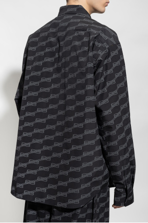 Balenciaga monogram-print fleece jacket