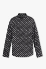 Sweatshirt com capucho Logo Full Zip cinzento claro
