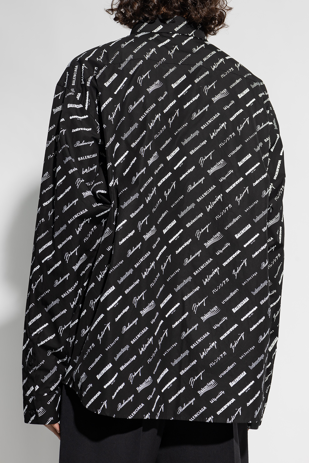 Balenciaga Black cotton round-neck T-shirt from THOM KROM featuring round neck